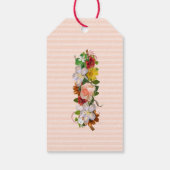 Roos Gold Floral Display Weddenschap Gift Label Cadeaulabel (Achterkant)