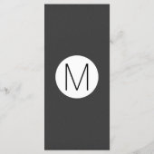 Roos Gold Floral en Navy Blue huwelijksprogramma's Programmakaart (Achterkant)