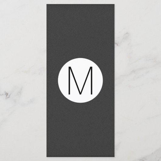 Roos Gold Floral en Navy Blue huwelijksprogramma's Programmakaart (Achterkant)