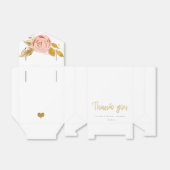 Roos Gold Floral Glitter Vrijgezellenfeest Bedankdoosjes (Uitgevouwen)