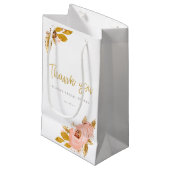 Roos Gold Floral Glitter Vrijgezellenfeest Harteli Klein Cadeauzakje (Voorkant Gekanteld)