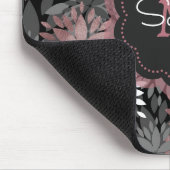 Roos Gold Floral Illustration Pattern Muismat (Hoek)