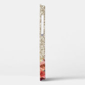 Roos Gold Floral Light Glitter Monogram Case-Mate iPhone Case (Achterkant / Links)