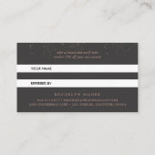 Roos Gold Floral-Logo Aanbevelingskaartje (Achterkant)