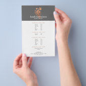 Roos Gold Floral Logo op de prijslijst voor grijze Flyer (Hand)