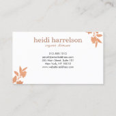 Roos Gold Floral-Logo op zwarte Kaart Klantenkaartje (Achterkant)