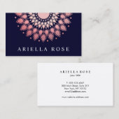 Roos Gold Floral Lotus Mandala 2 Visitekaartje (Voorkant / Achterkant)