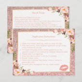 Roos Gold Floral Makeup spoelt tips uit voor instr Briefkaart (Voorkant / Achterkant)