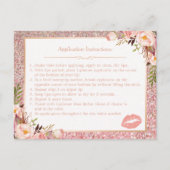 Roos Gold Floral Makeup spoelt tips uit voor instr Briefkaart (Voorkant)