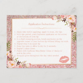 Roos Gold Floral Makeup spoelt tips uit voor instr Briefkaart