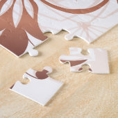 Roos Gold Floral Mandala Legpuzzel (Zijkant)