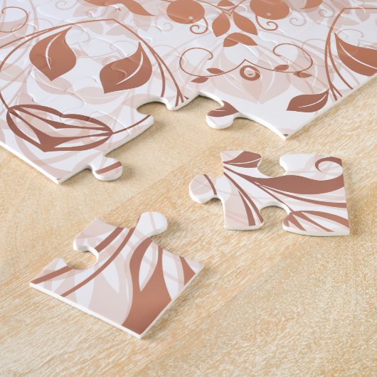 Roos Gold Floral Mandala Legpuzzel (Zijkant)