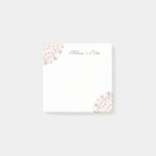 Roos Gold Floral Mandala Post-it® Notes (Voorkant)