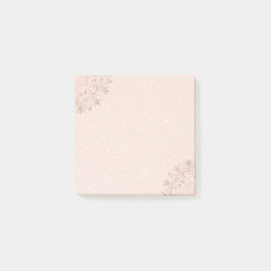 Roos Gold Floral Mandala Post-it® Notes (Voorkant)