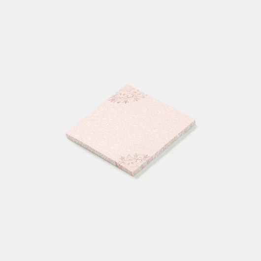 Roos Gold Floral Mandala Post-it® Notes (Schuin)