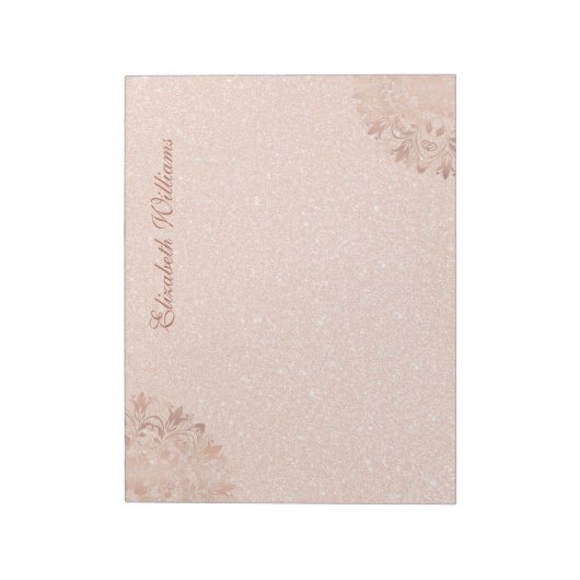 Roos Gold Floral Mandala Post-it Notes Notitieblok (Linkerzijde)