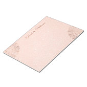 Roos Gold Floral Mandala Post-it Notes Notitieblok (Schuin)