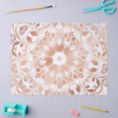 Roos Gold Floral Mandala Tissuepapier (Craft)