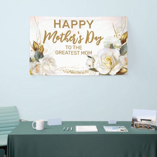 Roos Gold Floral | MOEDERDAG Spandoek (Beurs)