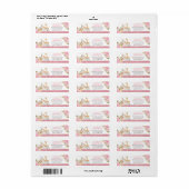 Roos Gold Floral Oerwoud Etiket (Full Sheet)