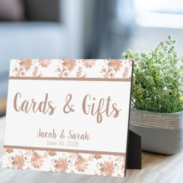 Roos Gold Floral op White Wedding Table Fotoplaat