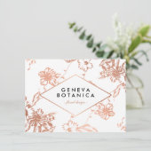 Roos Gold Floral Pattern Cadeaubon (Staand voorkant)