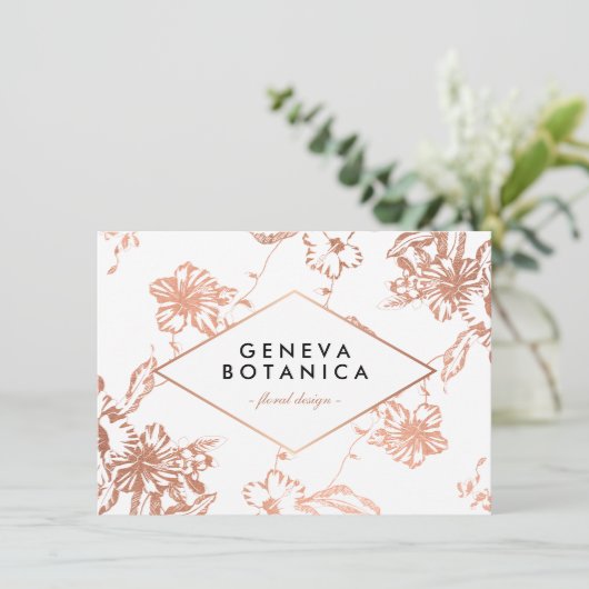  Roos Gold Floral Pattern Cadeaubon (Staand voorkant)