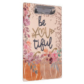 Roos Gold Floral Pumpkins Klembord (Rechts)