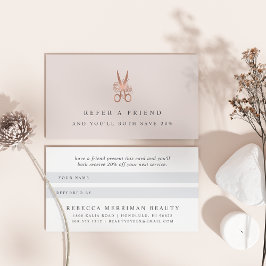 Roos Gold Floral Scissors Logo | Salon Aanbevelingskaartje