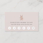 Roos Gold Floral Scissors Logo | Salon Klantenkaartje (Voorkant)