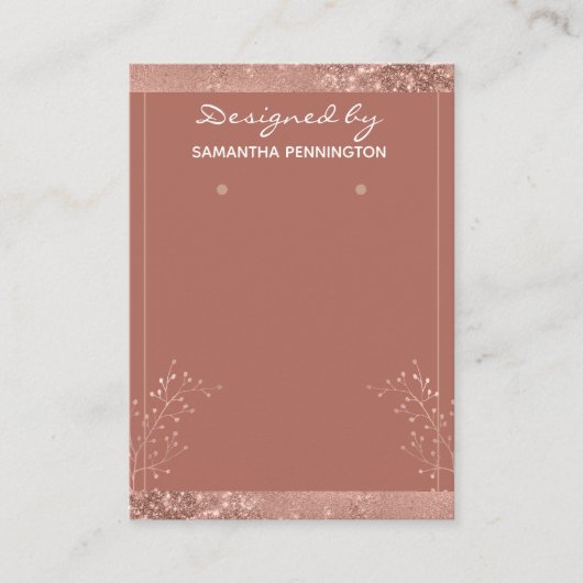 Roos Gold Floral Visitekaartje (Voorkant)