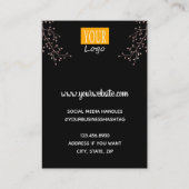 Roos Gold Floral Visitekaartje (Achterkant)