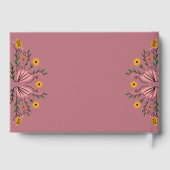 Roos Gold Floral Wedding Guest Book Gastenboek (Achterkant)