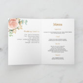 Roos Gold Florals Foto Welkomstprogramma Menu (Binnen)