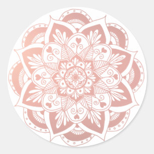 Roos Gold Flower Mandala Sticker