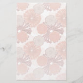 Roos Gold Flower Pattern Briefpapier (Voorkant)