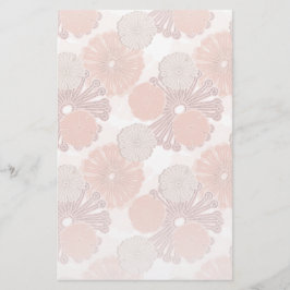 Roos Gold Flower Pattern Briefpapier