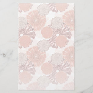 Roos Gold Flower Pattern Briefpapier