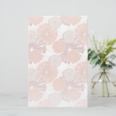 Roos Gold Flower Pattern Briefpapier (Staand voorkant)