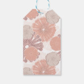 Roos Gold Flower Pattern Cadeaulabel (Achterkant)