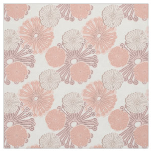 Roos Gold Flower Pattern Stof