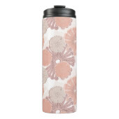 Roos Gold Flower Pattern Thermosbeker (Voorkant)