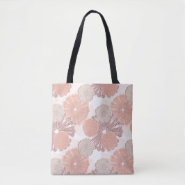 Roos Gold Flower Pattern Tote Bag