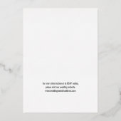 Roos Gold Flowers Floral Wedding Folie Uitnodiging (Achterkant)