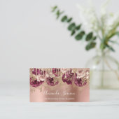 Roos Gold Flowers Poeder Drip QR CODE Logo Visitekaartje (Staand voorkant)