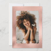 Roos Gold Foil 30e verjaardag foto uitnodiging (Achterkant)