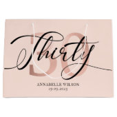 Roos Gold Foil 30e verjaardag  Groot Cadeauzakje (Voorkant)