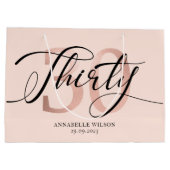 Roos Gold Foil 30e verjaardag  Groot Cadeauzakje (Achterkant)