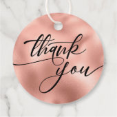 Roos Gold Foil 30e verjaardag Hartelijk dank Bedankjes Labels (Achterkant)