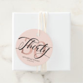 Roos Gold Foil 30e verjaardag Hartelijk dank Bedankjes Labels (In situ)